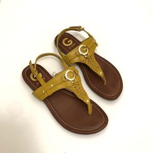 Guess yellow sandals size 7.5